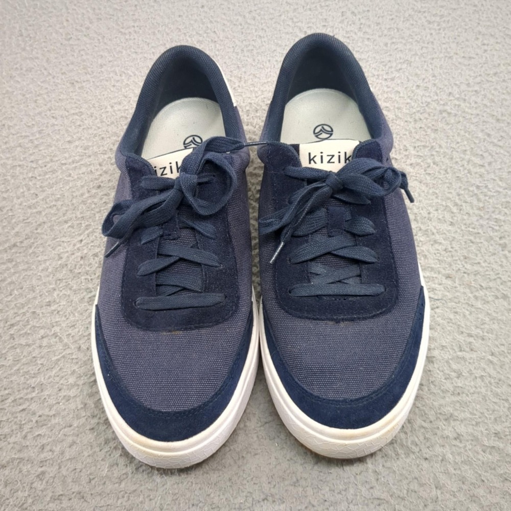 Kizik Shoes Mens Size 8.5 W Blue Canvas HandsFree Labs Sneakers Comfort Casual - Picture 6 of 16